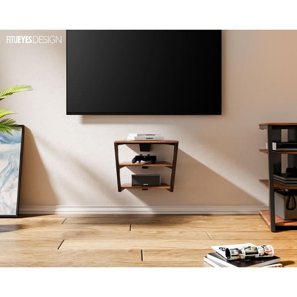my wall Media Player Halterung – HZ53L, Montage an TV Ständern mit 35mm Rohr, Ablage für Steckdosenleiste, Halter für Streaming Box, IP TV Box, Gaming Konsolen, Fernseher Zubehör, belastbar bis 3 kg