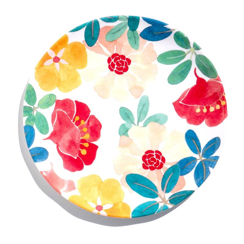 Abode Homewares by TarHong Audrey Floral Salad Plate , 8.1", Set of 6