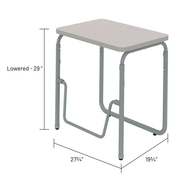 Height Adjustable Kid Desk with Swinging Footrest Bar