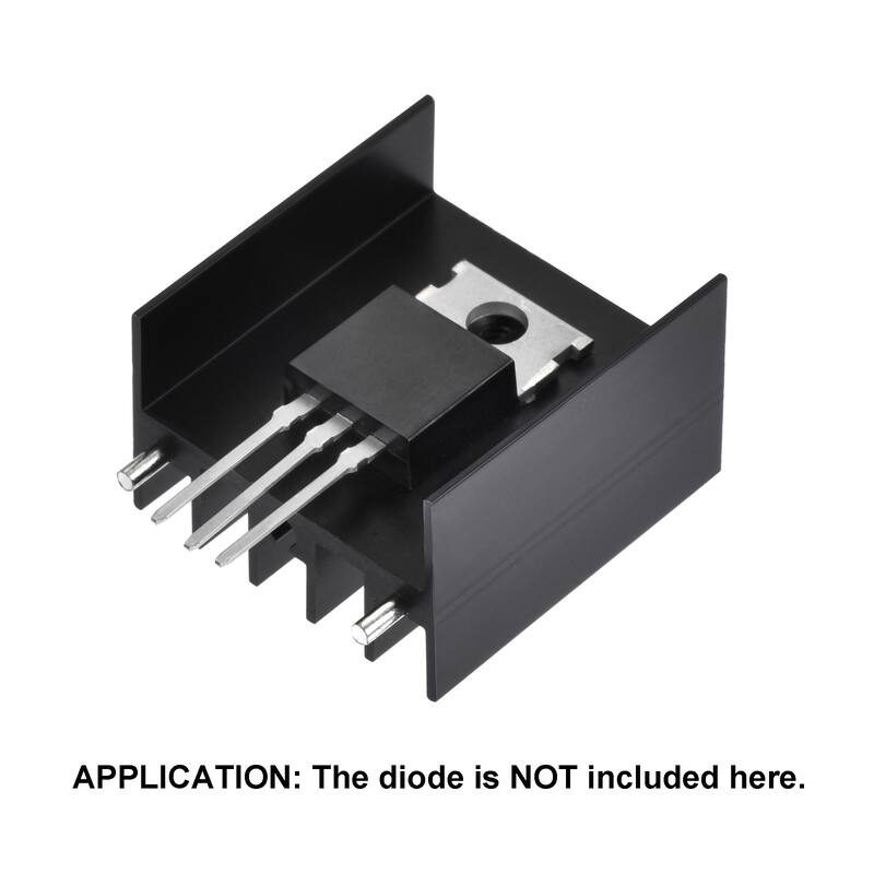 25x23x16mm TO-220 Aluminum Heatsink for Transistor with 2 Pin 20pcs