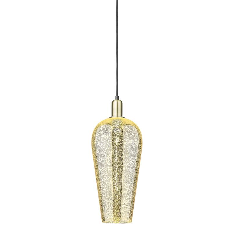 Innovations Lighting 716-1P-20-8 Chelsea Pendant Chelsea 8" Wide Mini - Black Antique Brass / Mercury Deco Swirl