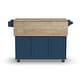 preview thumbnail 23 of 44, Homestyles Mobile Kitchen Island Cart with Wood Top and Dropleaf Breakfast Bar