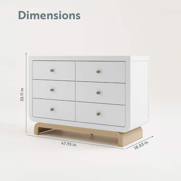dimension image slide 0 of 2, Storkcraft Santorini 6 Drawer Dresser