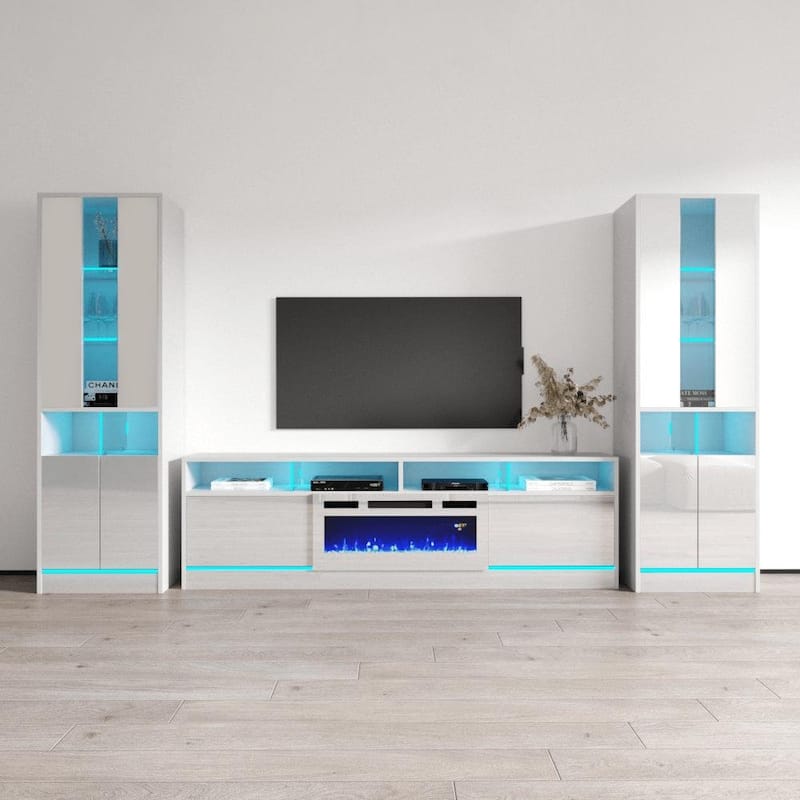 Disparo WH05-BK-BK Entertainment Center - White