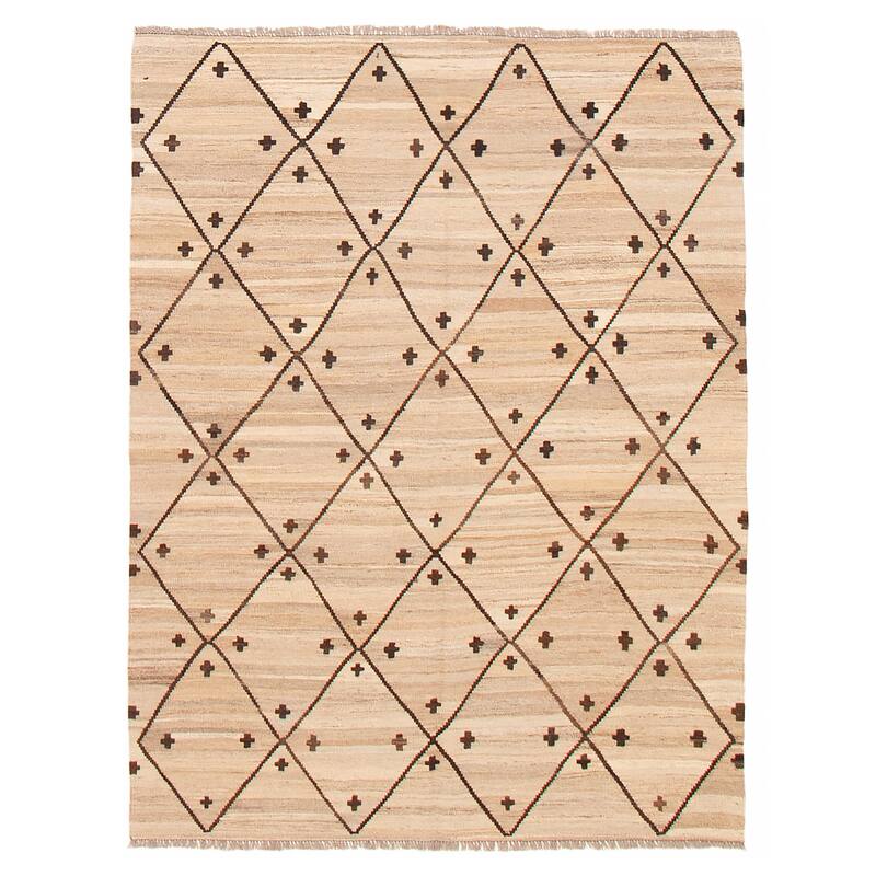 Sivas Beige Kilim 5'2" x 6'11" - 5'2 x 6'11 - Beige - 5'2 x 6'11