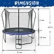 preview thumbnail 5 of 8, 123 JUMP 10 FT Round Trampoline with Safety Enclosure Net, Outdoor Trampoline with Ladder, ASTM Approved Trampoline for Kids