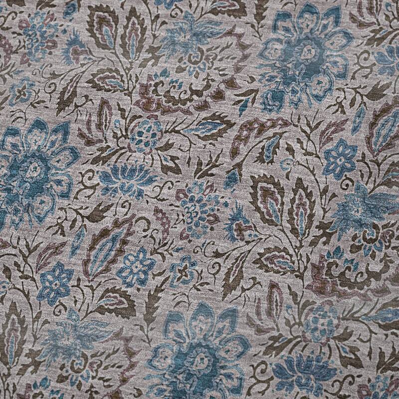 Premium Machine Washable Floral Sherpa Throw Blanket