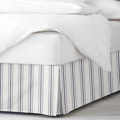6ix Tailors August Stripe Denim Bed Skirt 15"
