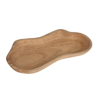 Decorative Paulownia Wood Tray - 16.88"L x 9.0"W x 1.5"H