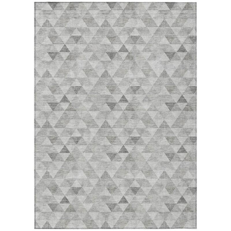 Machine Washable Indoor/ Outdoor Chantille Contemporary Mosaic Rug