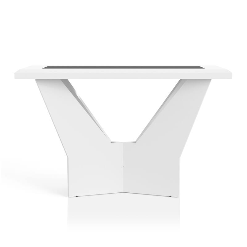 Ameena Contemporary 47-inch Glass Top Sofa Table by Furniture of America