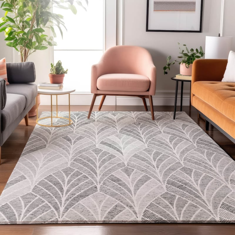 Premium Washable Super Soft Chic Mosaic Mayfield Rug - Gray - 3' x 5'