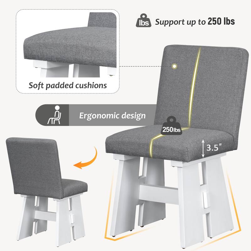 Coffee Table Upholstered Chairs Dining Table & Chairs Set