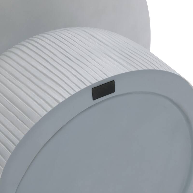 Light Grey MgO Indoor and Outdoor Round Coffee Table