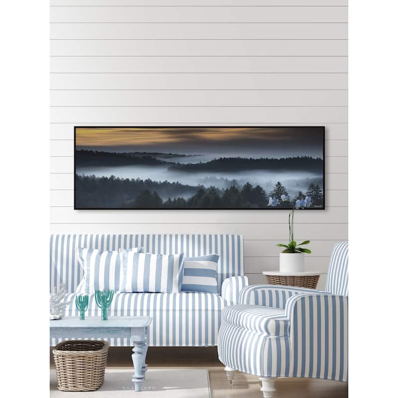 Morning on the River Floater Framed Print on Canvas