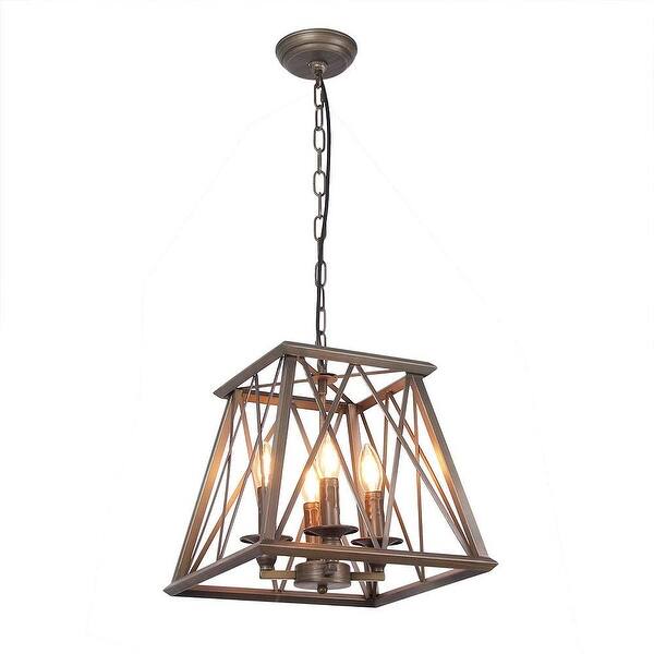 Shop Vintage Industrial Edison Hanging Light Trapezoid Bronze