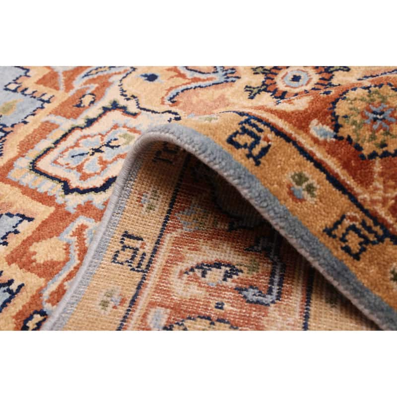 ECARPETGALLERY Hand-knotted Jules Sultane Sky Blue Wool Rug - 5'1 x 7'0