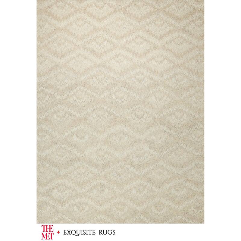 The Met X Exquisite Rugs Bargello Beige Area Rug