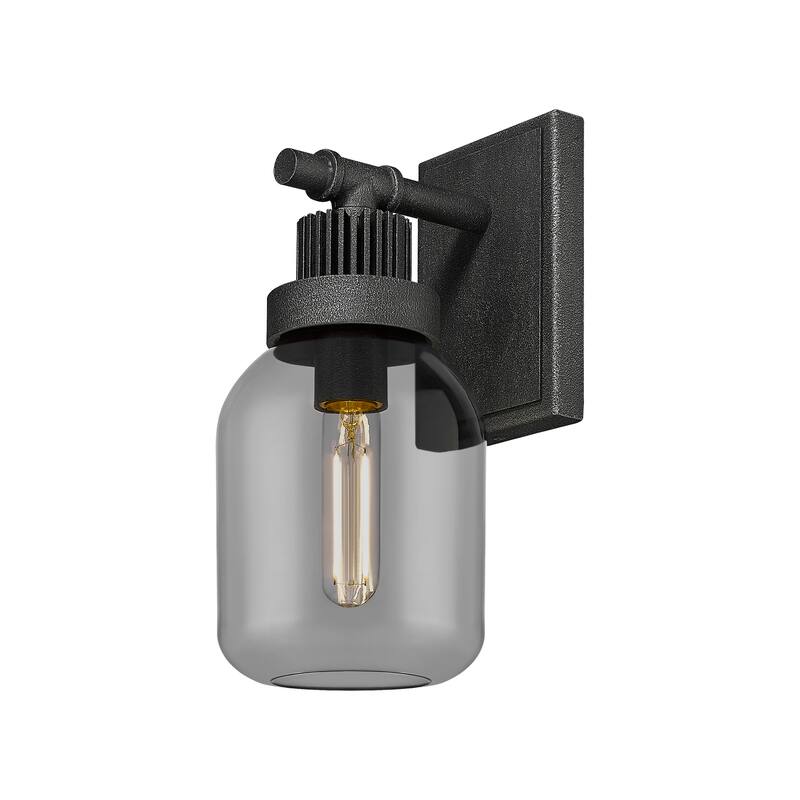 Innovations Lighting Somers - 1 Light 6" Wall-Mounted Sconce - Weathered Zinc/Plated Smoke