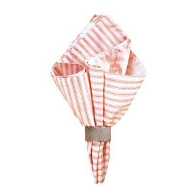 Brighton Pink Cotton Reversible Napkin Set of 6 - Set of 6