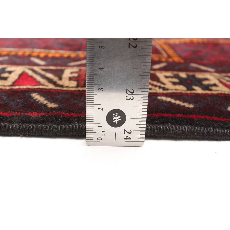 ECARPETGALLERY Hand-knotted Teimani Dark Burgundy Wool Rug - 2'11 x 4'9