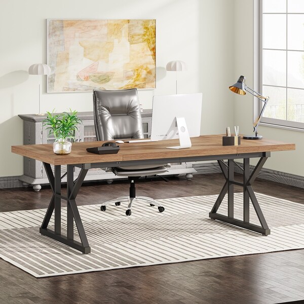70.8 Inch Executive Desk Large Computer Office Desk Workstation On Sale Bed Bath Beyond 37969704