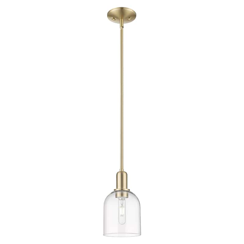 Innovations Lighting Endless Possibilities Arcadia - Bella - 1 Light 6" Stem Hung Mini Pendant - Clear/Champagne Bronze