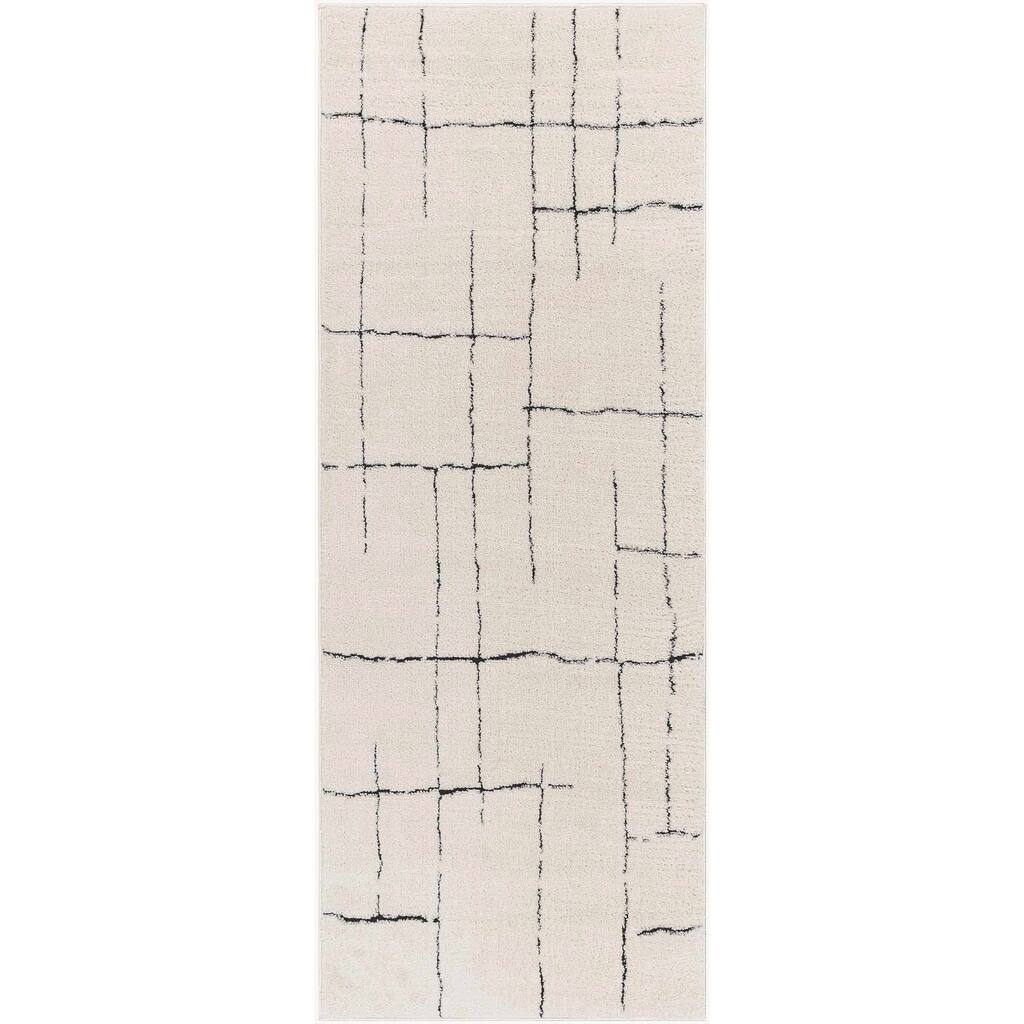 Hauteloom Koume Hallway, Kitchen Runner Rug - High Pile - Rose Cream - 2'8" x 7'3"