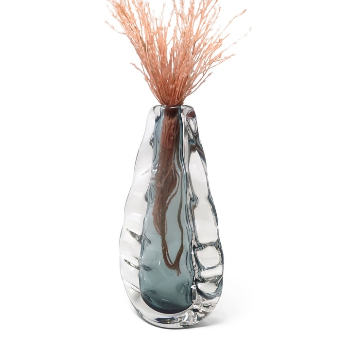 Crystal Double Wall Vase with Smoked Inner