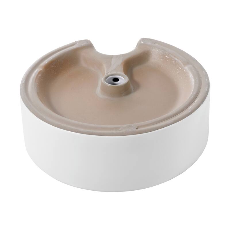Trocadero Round Vessel Sink With Faucet Mount - 20.5" x 19" 8.3"