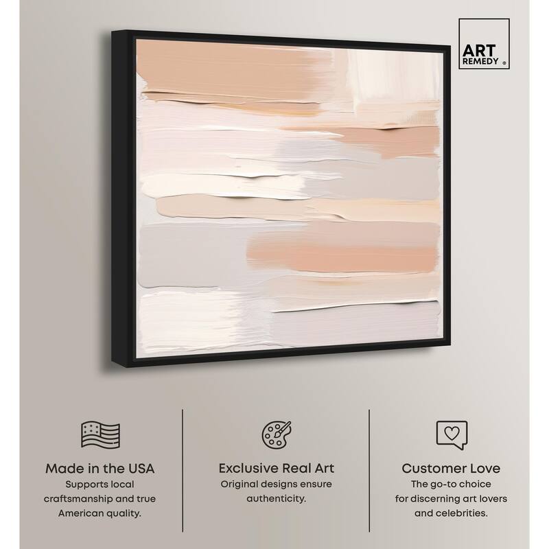 Roseate Cream Tones I Canvas by Art Remedy