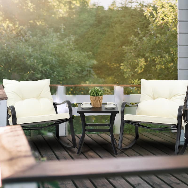 Kozyard Blue Metal 2 - Person Seating Group with Cushions