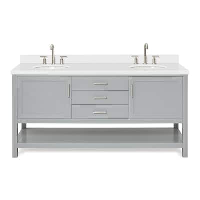 Ariel R073DWQOVO Bayhill 73" Free Standing Double Basin Vanity Set
