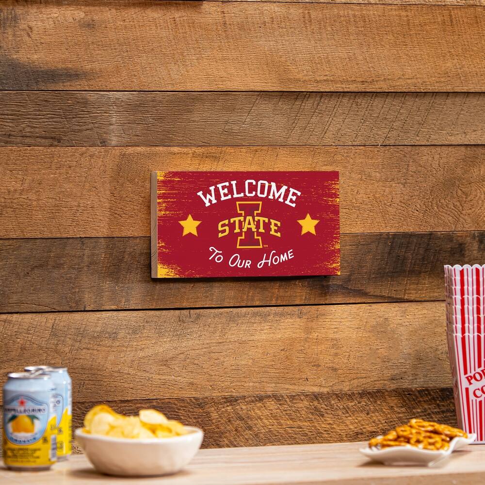 Iowa State University Wooden Door Decor Wall Sign - Multi-Color