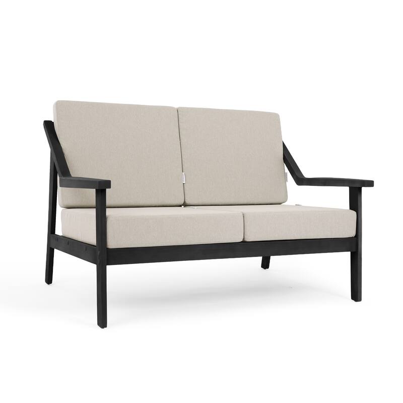 Outdoor Conversation Set Patio Cushioned Chair, Loveseat with Tables