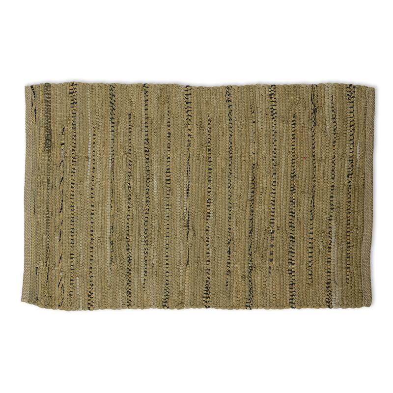DII Recycled Fabric Striped Handmade Rag Rug - Big - Brown