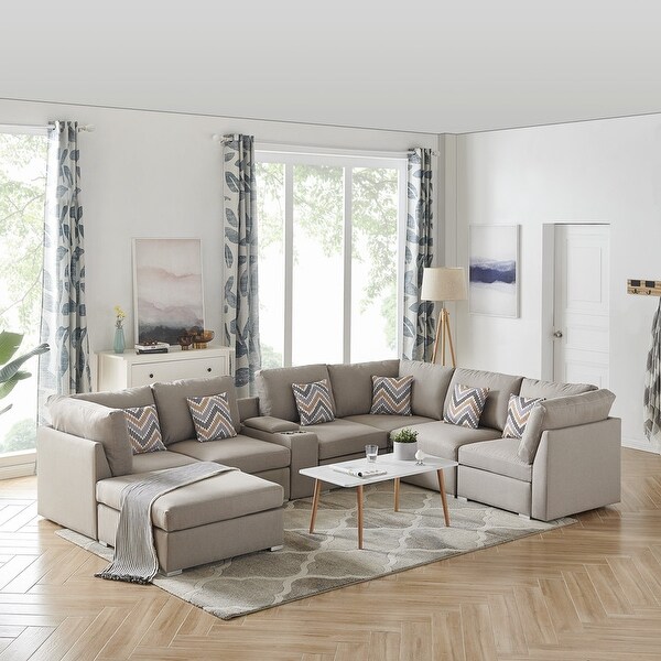 Modular store sofa beige