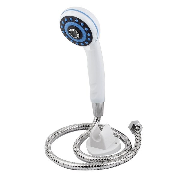 Unique Bargains Plastic Shower Sprayer Head W Heart Design Wall Hold Mount