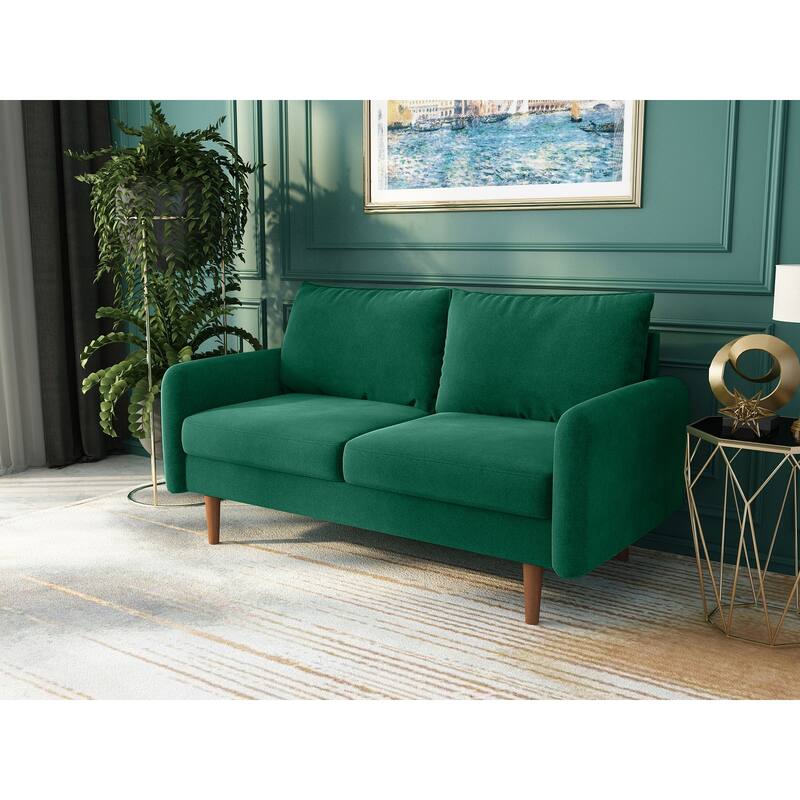 58'' Velvet Square Arm Loveseat