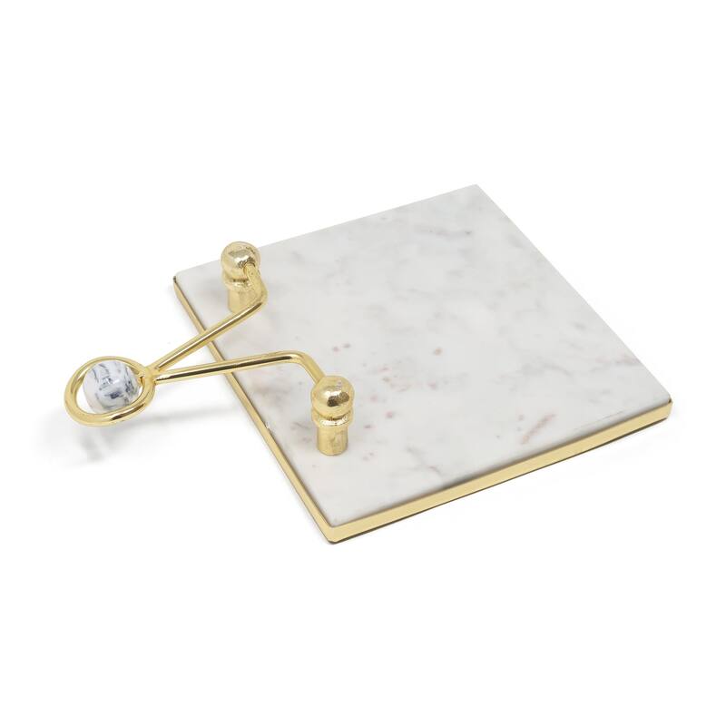 Square Napkin Holder with Clear Ball - 7.5"