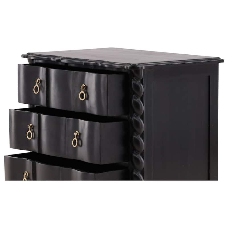 Furniture Classics Deeds Black Mahogany Brass Detail Storage Chest