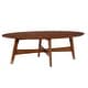 preview thumbnail 5 of 8, SEI Furniture Rhoda Mid Century Modern Oval Wood Coffee Table