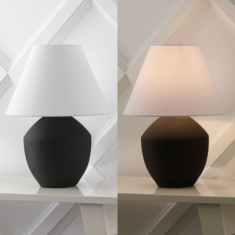 Ralf 20.5" Minimalist Scandinavian Resin/Iron LED Table Lamp (Set of 2), by JONATHAN Y