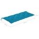 preview thumbnail 8 of 6, vidaXL Folding Patio Bench with Cushion 46.5'' Bamboo - 46.5'' x 15'' x 17.7''
