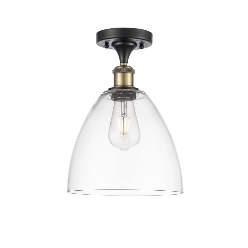 Innovations Lighting Bristol Glass - 1 Light 9" Semi-Flush Mount