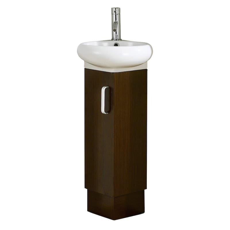 Fine Fixtures Milan Small Solid Wood Corner Bathroom Vanity