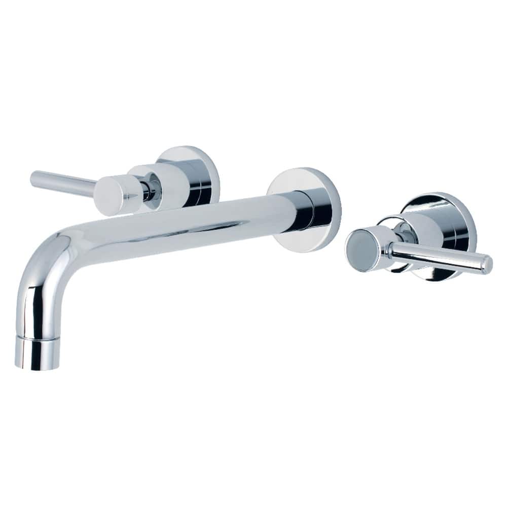 Concord 3-Hole Wall Mount Roman Tub Faucet in Polished Nickel
