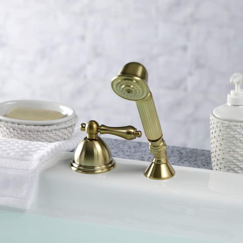 Vintage Deck Mount Hand Shower with Diverter for Roman Tub Faucet