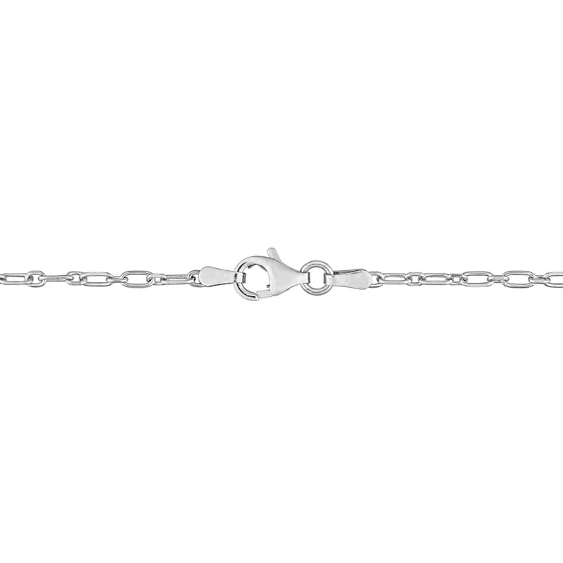 Miadora Sterling Silver Diamond Cut Figaro Rolo Necklace