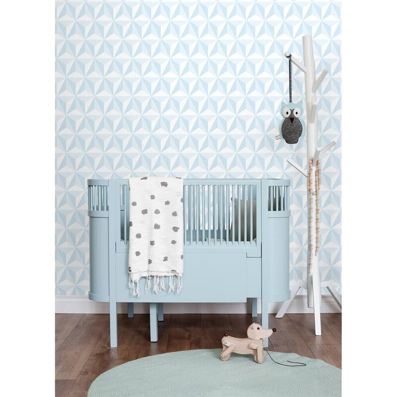 Chesapeake Adella Sky Blue Geometric Wallpaper - 20.9 x 396 x 0.025